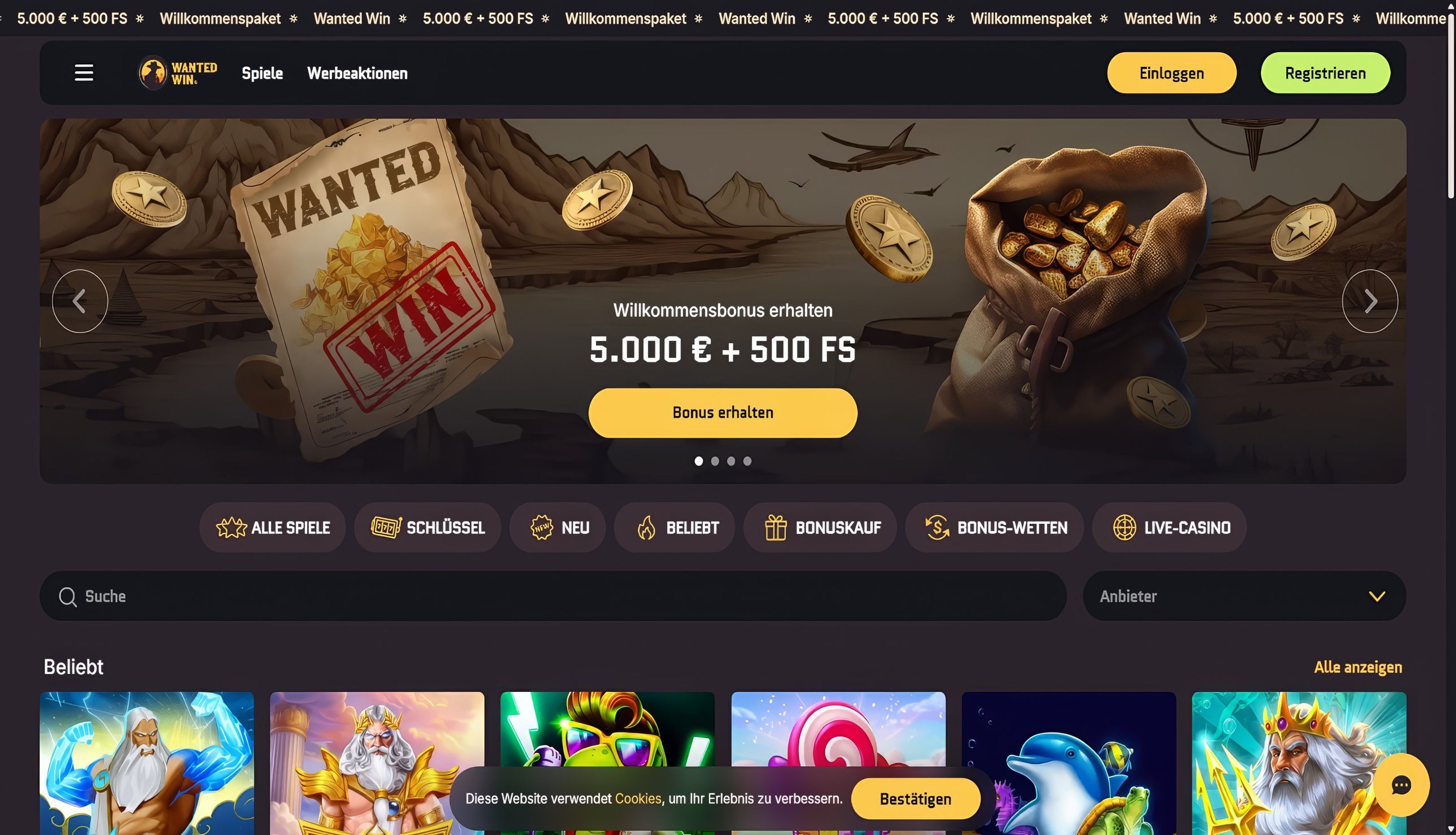 Wanted Win desktop screenshot 1